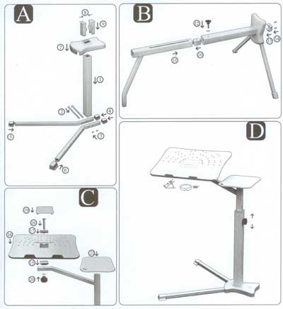 مونتاژ میز لپ تاپ پروتیبا
